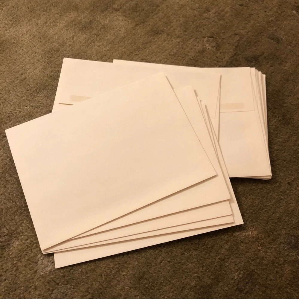 Set of 50 Elegant Red Lined Envelopes for Parties